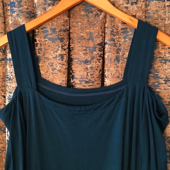 Cold Shoulder Asymmetrical Rayon Bamboo Dress - Picture 3 of 16
